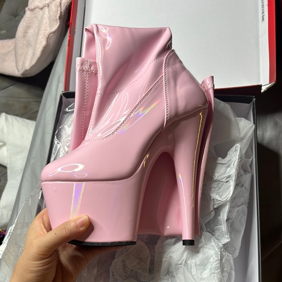 Pleaser Pink Over-the-Knee Boots - Picture 8 of 9